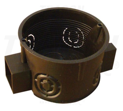Tracon Perforált szerelvénydoboz süllyesztett, sorolható, fekete 64×15×40mm