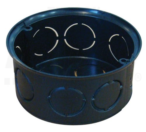 Tracon Perforált szerelvénydoboz süllyesztett, sima, fekete 72×36mm