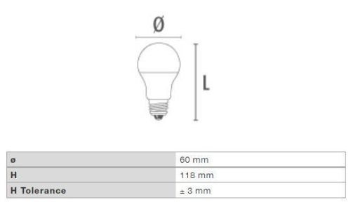 DURA DA6010N LED A60 12W 1077LM 4000K LED FÉNYFORRÁS