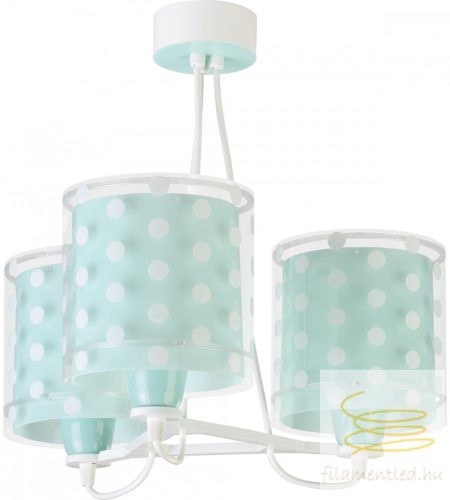 DALBER 3 LIGHT HANGING LAMP DOTS TURQUOISE 41007H