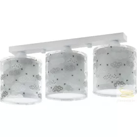 DALBER 3 LIGHT CEILING LAMP CLOUDS GREY 41413E