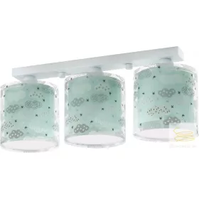 DALBER 3 LIGHT CEILING LAMP CLOUDS GREEN 41413H