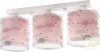 DALBER 3 LIGHT CEILING LAMP CLOUDS PINK 41413S
