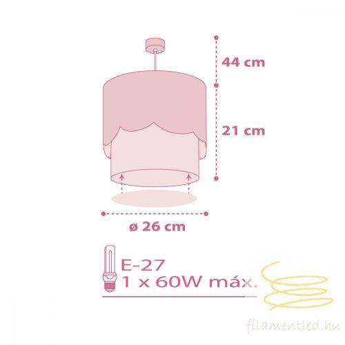 DALBER HANGING LAMP PINK MOON 61232S