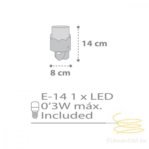 DALBER NIGHTLIGHT GREY MOON 61235E