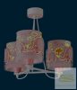 DALBER 3 LIGHT HANGING LAMP LITTLE ELEPHANT PINK 61337S