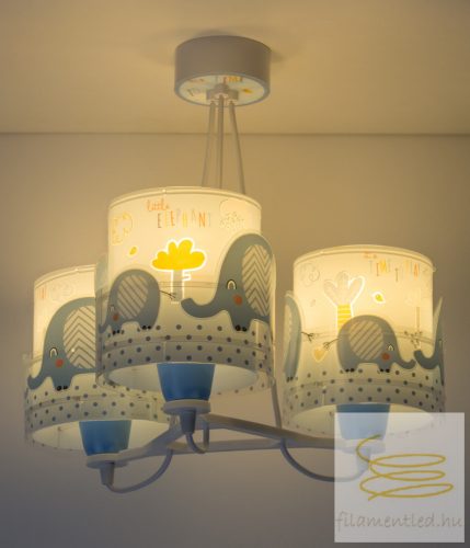 DALBER 3 LIGHT HANGING LAMP LITTLE ELEPHANT BLUE 61337T