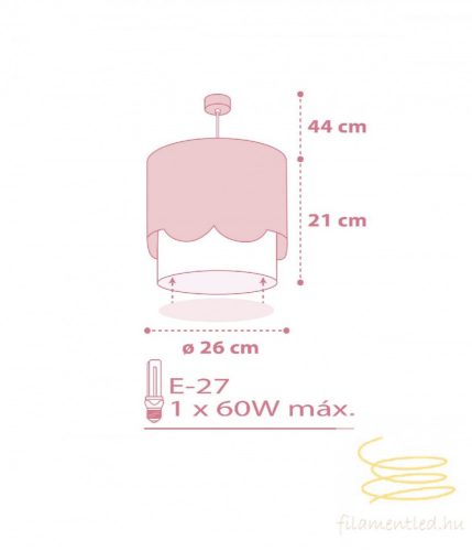 DALBER HANGING LAMP SWEET LOVE PINK 61712S