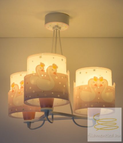 DALBER 3 LIGHT HANGING LAMP SWEET LOVE PINK 61717S