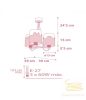 DALBER 3 LIGHT HANGING LAMP SWEET LOVE PINK 61717S