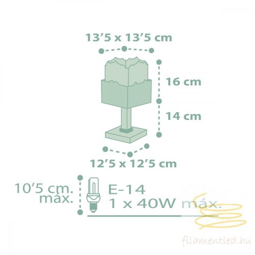 DALBER TABLE LAMP PANDA GREEN 63161H