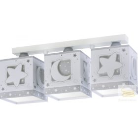 DALBER 3 LIGHT CEILING LAMP MOONLIGHT GREY 63233NE