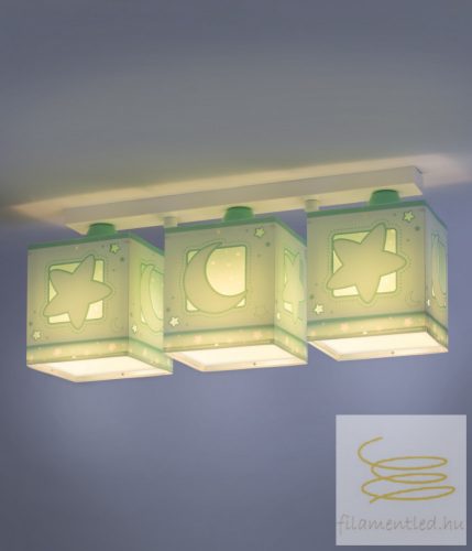 DALBER 3 LIGHT CEILING LAMP MOONLIGHT GREEN 63233NH
