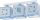 DALBER 3 LIGHT CEILING LAMP MOONLIGHT BLUE 63233NT