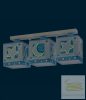 DALBER 3 LIGHT CEILING LAMP MOONLIGHT BLUE 63233NT