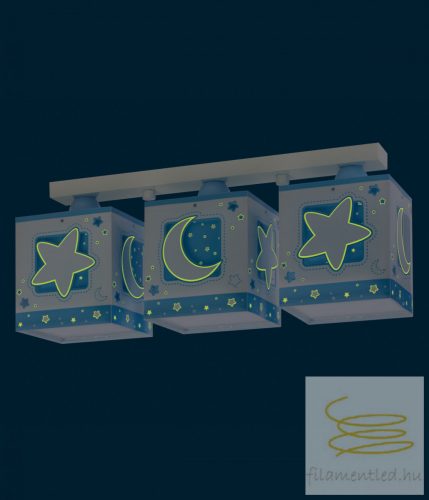 DALBER 3 LIGHT CEILING LAMP MOONLIGHT BLUE 63233NT