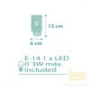 DALBER NIGHTLIGHT LED MOONLIGHT GREEN 63235LH