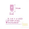 DALBER NIGHTLIGHT LED MOONLIGHT PINK 63235LS