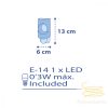 DALBER NIGHTLIGHT LED MOONLIGHT BLUE 63235LT