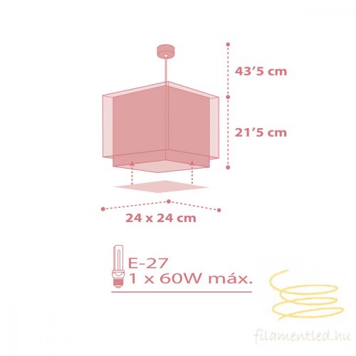 DALBER HANGING LAMP KOALA PINK 63262S