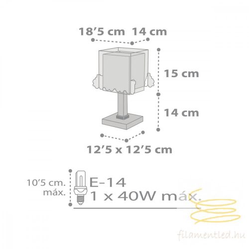 DALBER TABLE LAMP THE NIGHT TRAIN 63531