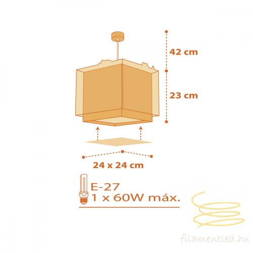 DALBER HANGING LAMP DINOS 73452