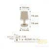 DALBER TABLE LAMP VICHY BEIGE 80221B