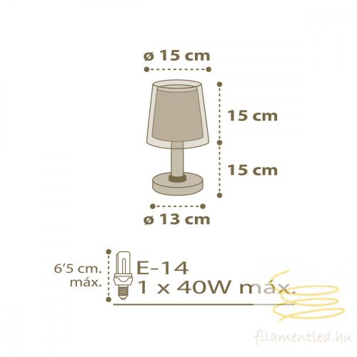 DALBER TABLE LAMP VICHY BEIGE 80221B