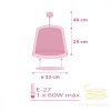 DALBER HANGING LAMP VICHY PINK 80222S