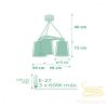 DALBER 3 LIGHT HANGING LAMP VICHY GREEN 80224H