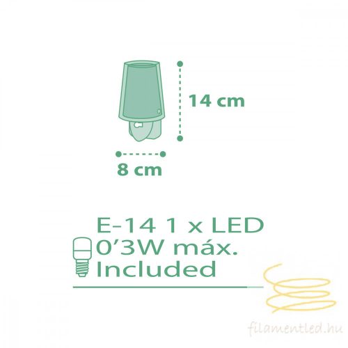 DALBER NIGHTLIGHT VICHY GREEN 80225H