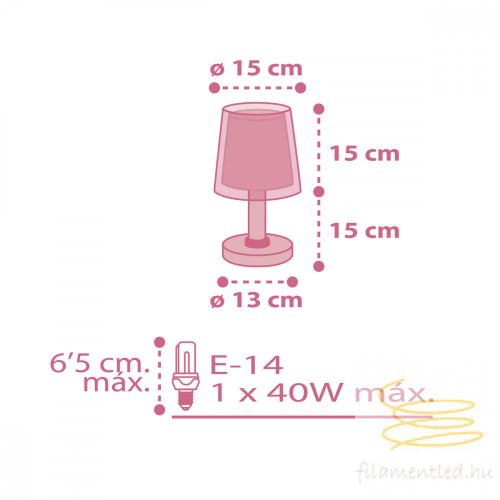 DALBER TABLE LAMP DREAM FLOWERS PINK 81171S