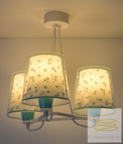 DALBER 3 LIGHT HANGING LAMP DREAM FLOWERS GREEN 81177H