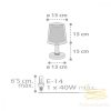 DALBER TABLE LAMP LIGHT FEELING GREY 81191E