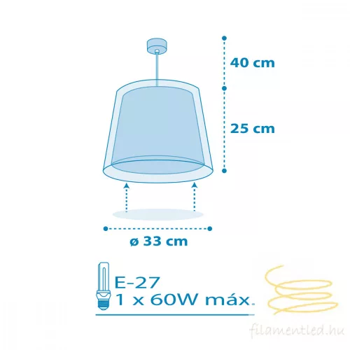 DALBER HANGING LAMP LIGHT FEELING BLUE 81192T