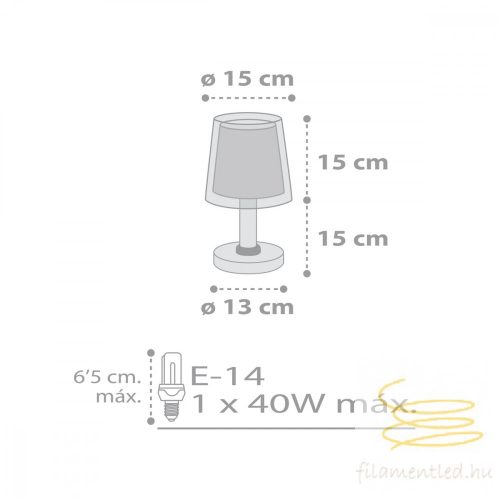 DALBER TABLE LAMP STARS GREY 81211E