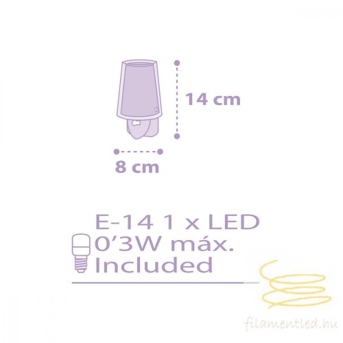 DALBER NIGHTLIGHT STARS MAUVE 81215L