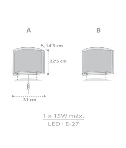 DALBER WALL LAMP STARS GREY 81218E