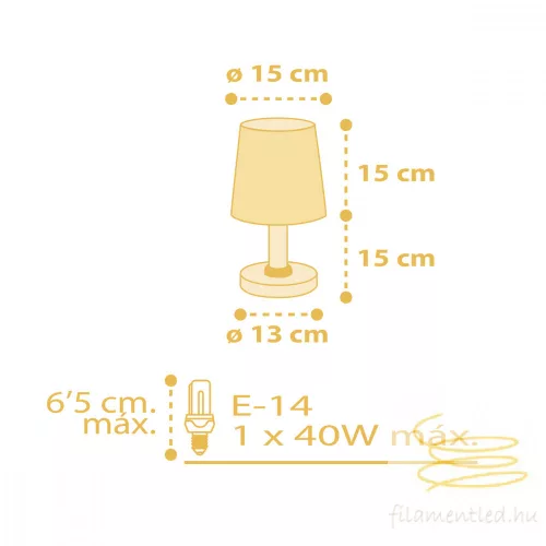 DALBER TABLE LAMP STAR LIGHT YELLOW 82211A