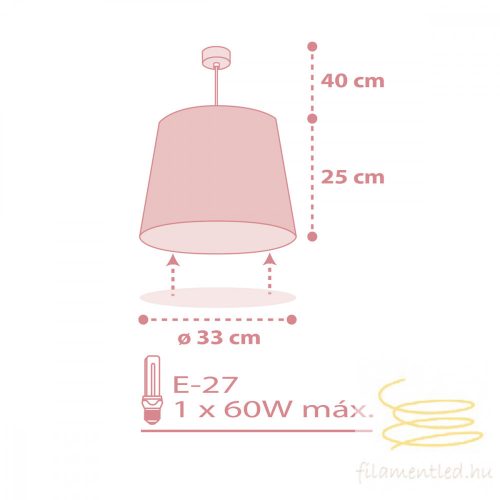 DALBER HANGING LAMP STAR LIGHT PINK 82212S