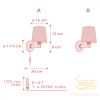 DALBER WALL LAMP STAR LIGHT PINK 82219S