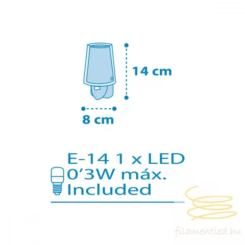 DALBER NIGHTLIGHT LED LIGHT FEELING BLUE 92193