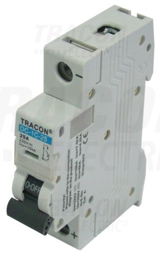 Tracon Egyenáramú kismegszakító PV rendszerekhez, 1 pólus, C kar. 25A, 220V DC
