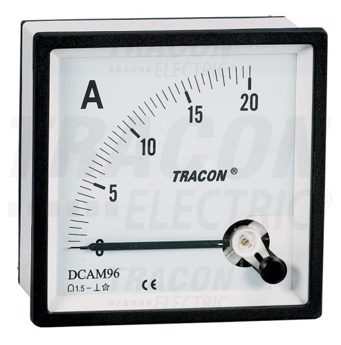 Tracon Analóg egyenáramú ampermérő közvetlen méréshez 48×48mm, 20A DC