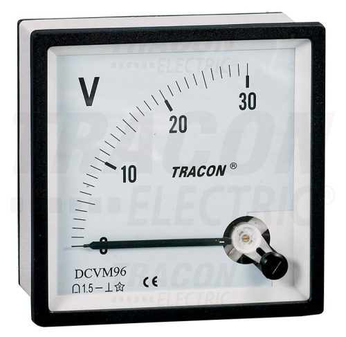Tracon Analóg egyenáramú voltmérő 96×96mm, 600V DC