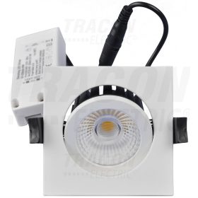   Tracon Négyzet alakú LED mélysugárzó, forgatható 230 V, 50Hz, 13W, 4000K, 1210lm, 60°, IP65, EEI=A+