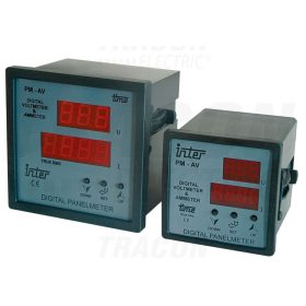   Tracon Digitális amper és voltmérő állítható áramváltó áttétellel 96×96mm, 500V AC, 0-9500/5A AC