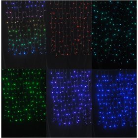   Entac Karácsonyi Függöny IP44 144 LED RGB 8x8 Funkció 1x1.5m IR távirányítóval