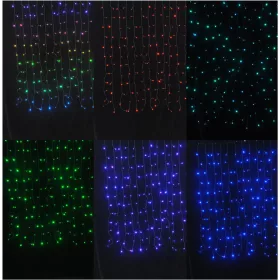   Entac Karácsonyi Függöny IP44 144 LED RGB 8x8 Funkció 1x1.5m IR távirányítóval