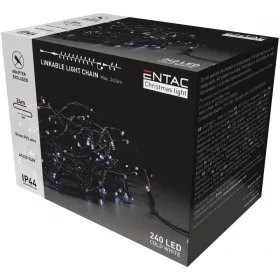   Entac Karácsonyi IP44 240 LED Sorolható Füzér CW 24m adapter nélkül